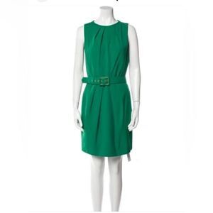ESCADA Crew Neck Knee-Length Dress 100% New wool Size 38 US Size 8 H6